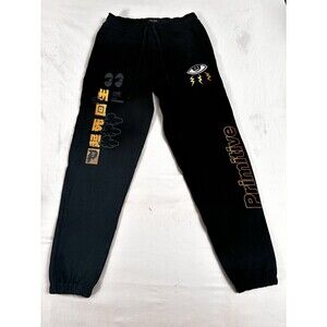 Primitive Skateboarding Jogger Sweatpants Black Graphic Eye Lightning Mens M